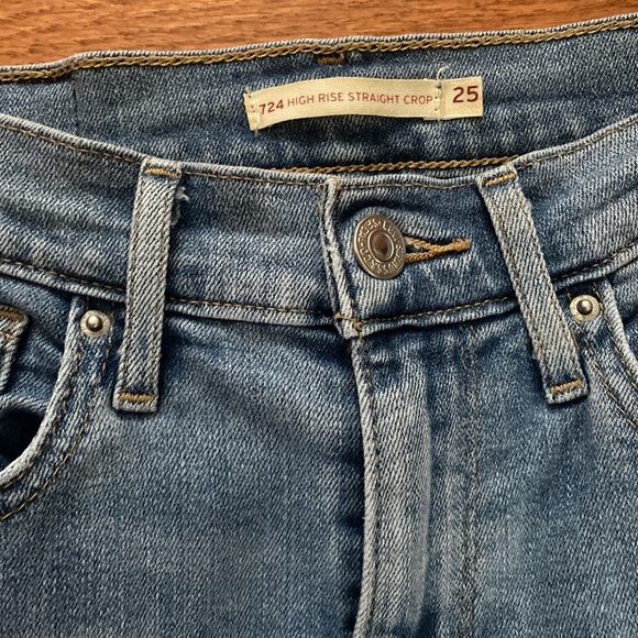Levi’s 724 high rise straight crop 

-size 25
-color: medium wash - Picture 4 of 5
